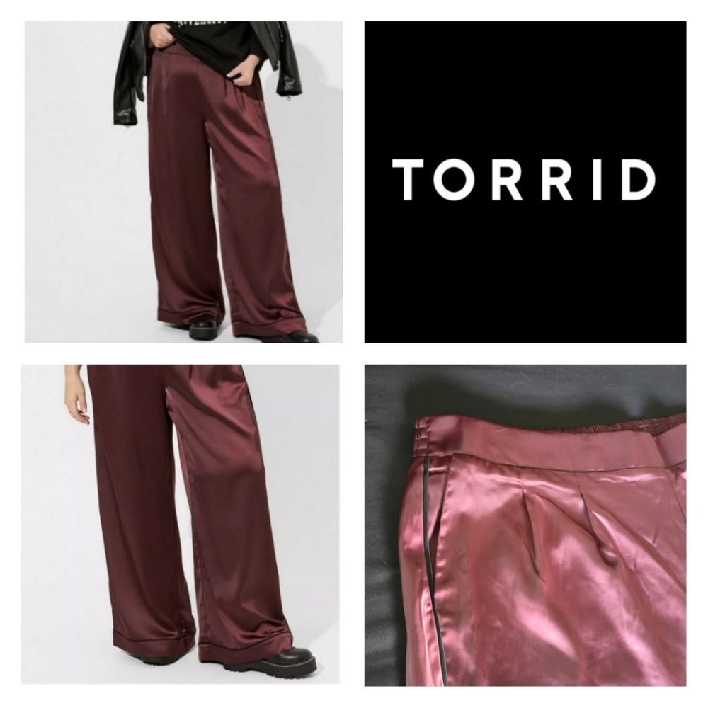 Torrid Wide Leg Satin Pant